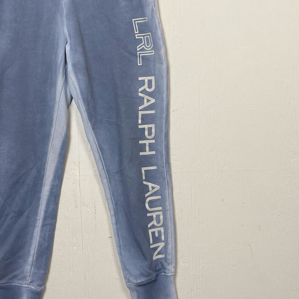 Lauren Ralph Lauren Women’s Blue French Terry Jogger Pants Logo Preppy Small - Picture 4 of 14